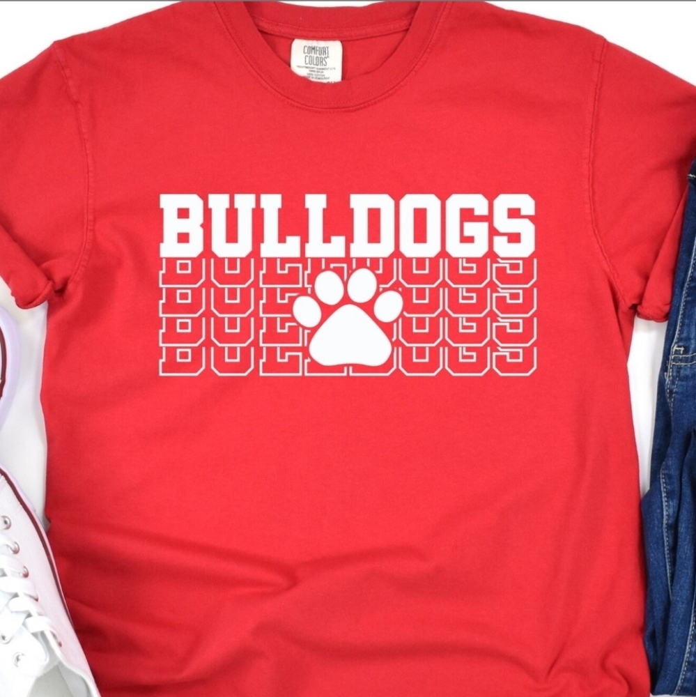 Ga Bulldogs Stacked tshirt